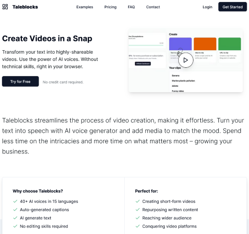 Learn how Taleblocks