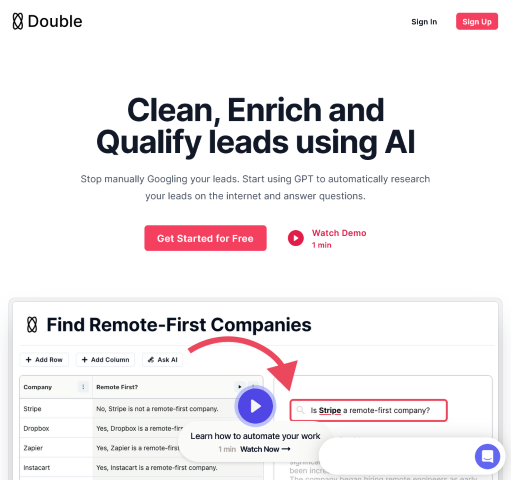 Explore the Double AI application