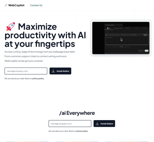 WebCopilot.ai revolutionizes content creation by harnessing advanced AI