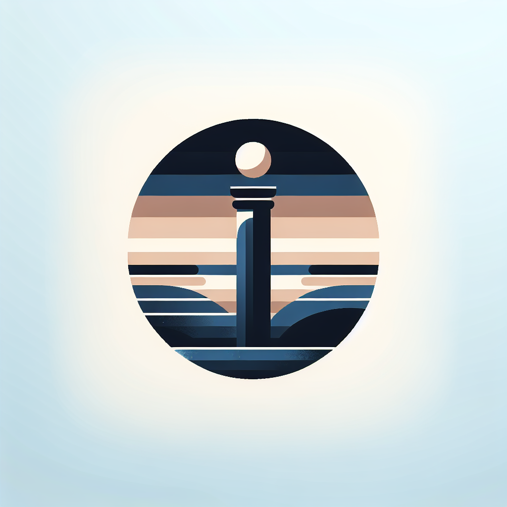 A minimalist illustration highlighting the contrast between the stability of a dark blue post and the uncertainty of a light cream background, symbolizing the reliable yet imperfect nature of language models.