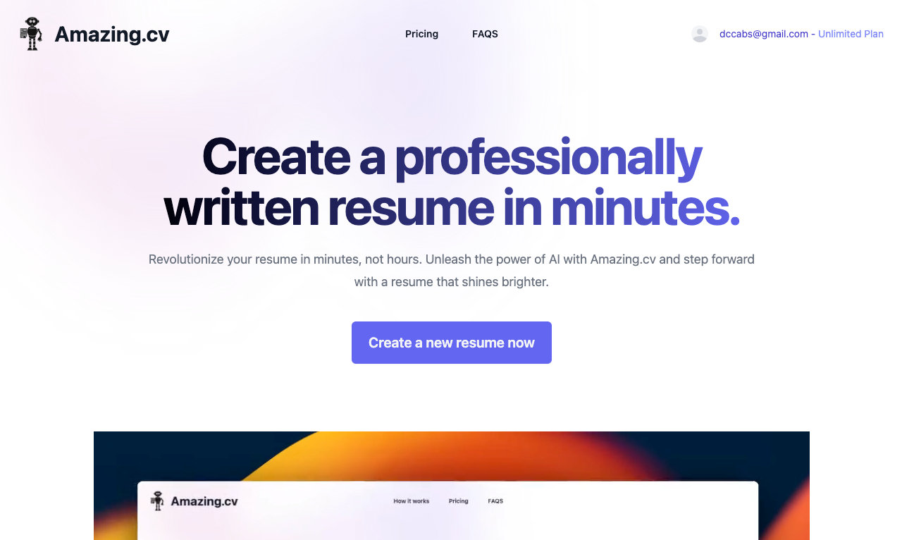 Revolutionize Your Job Hunt with Amazing CV: AI-Powered Resume Builder