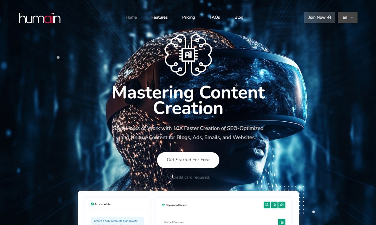 The Ultimate AI Content Writer: Humai.in Revolutionizing Content Creation
