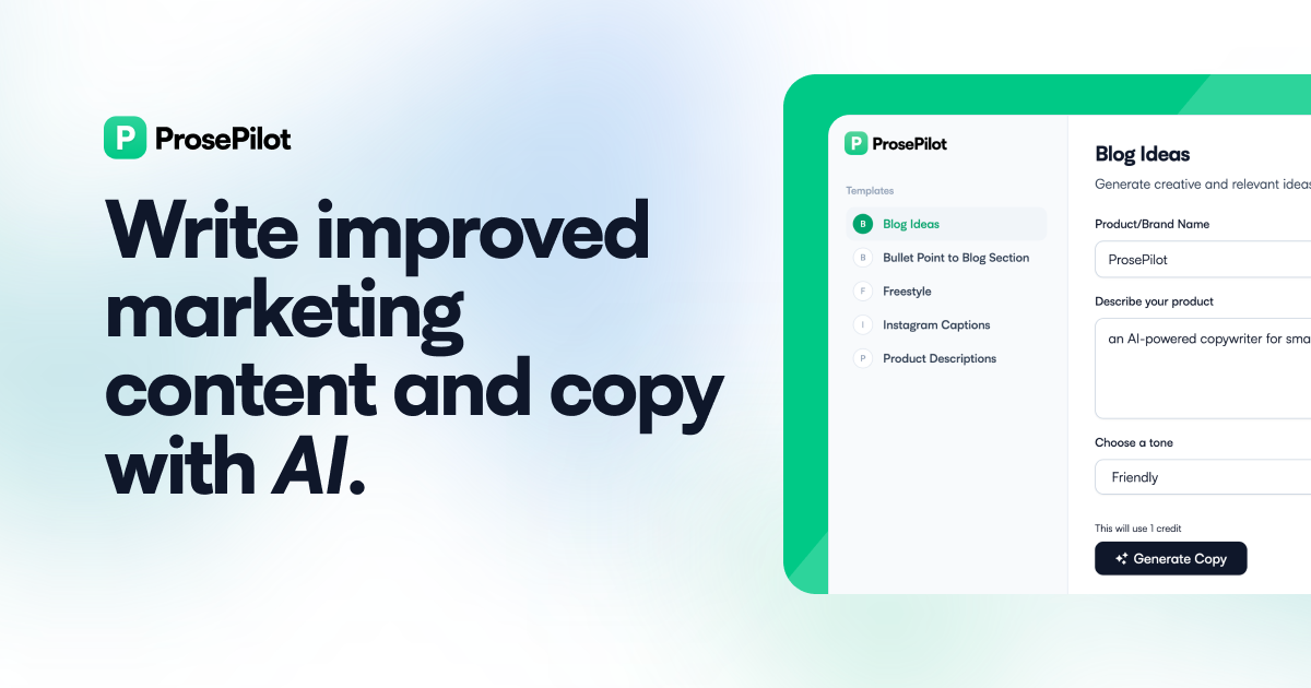 Revolutionize Your Marketing with ProsePilot: An AI Copywriting Tool